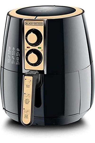 Black&Decker Black & Decker 4 Liter Air Fryer 1.2Kg Performance Range Aerofry, Black/Gold - Af300-B5