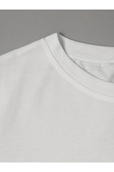 Pink Sky Unisex Cotton White Oversize "Hi" Printed Crew Neck Comfortable T-Shirt