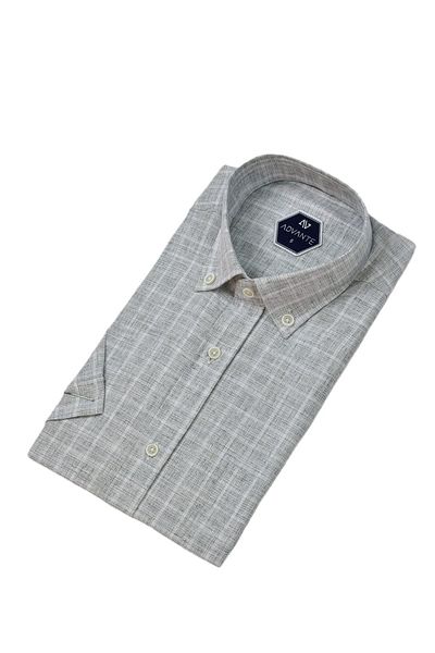 ADVANTE Men's Classic Single Pocket Short Sleeve Shirt Bgl-St04555
