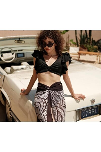 DESİGNEDBYD Yeni Kadın Mayo+pareo Etek Takım 2 Parça Up Set Bodysuit Plaj Moda Beachwear
