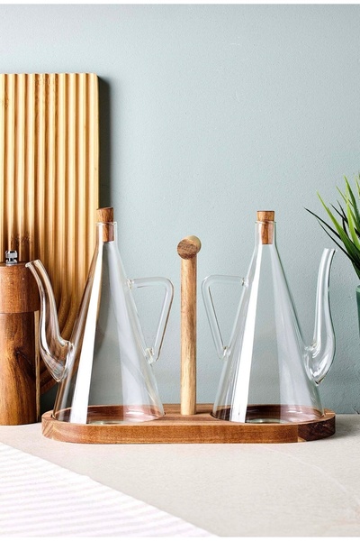 GUNES ZUCCACIYE بيروتي برايس حامل زيت-خل-ليمون من الخيزران 500 مل