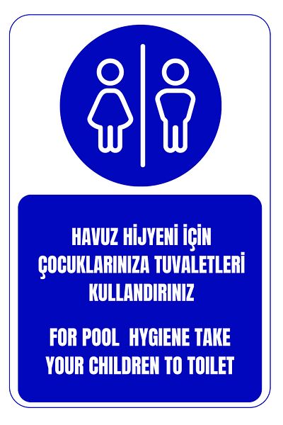 Girl Power 35 X 50 Use the Toilet for Your Children Warning Sign 3 mm Foil Printing on Dekota