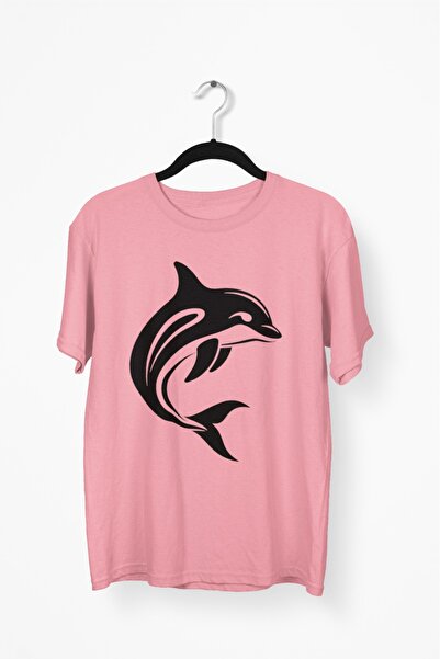 Butik BĂRBAȚI/FEMEI - PELEȚI DE DELFIN - TRIUC CU Mânecă scurtă, cu gât rotund, cu imprimeu prin transfer