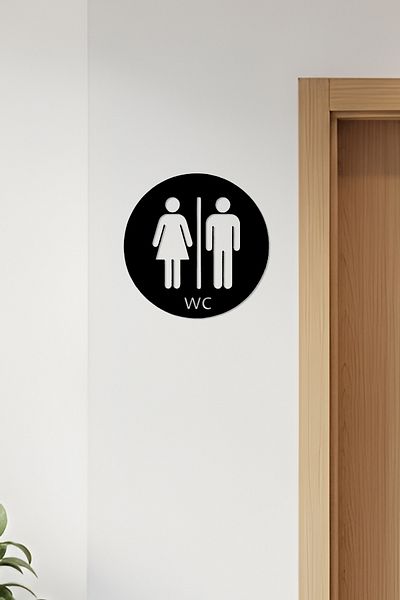 oalpo Wc Sign, Toilet Sign, Women Men Sign, Directional Signs