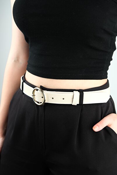 Jack Ferrero KADIN TOKALI 100 CM DERİ KEMER