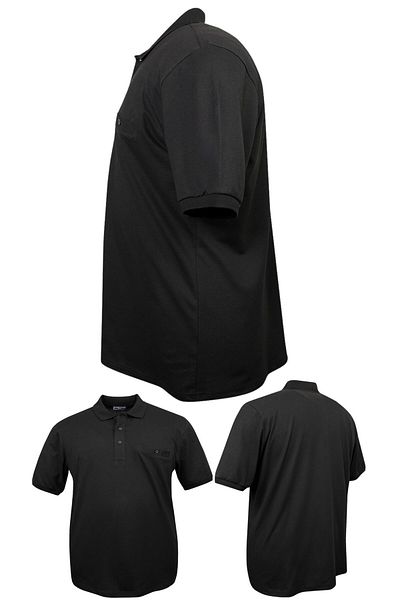 marufshop Men's Large Size 115 - 155 Kilograms Suitable Size Lycra Pique Polo Neck Pocket T-Shirt