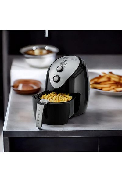 Black&Decker Black+Decker 3.5L Manual Aerofry Air Fryer With Rapid Air Convection Technology, Black/Grey