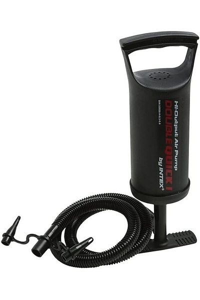 Generic Double Quick Manual Air Pump with Hose, High Volume Hand Pump, Black,Wave Tech