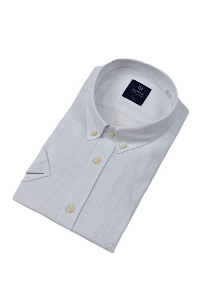 KAMER Чоловіча класична сорочка з коротким рукавом з бавовни 9415 BGL-ST04581