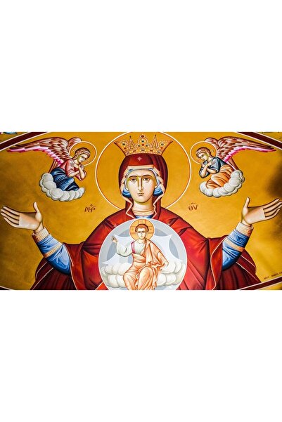 ve Tablou Canvas, Religie, Icoana 1969, 90 x 50 cm, Rama lemn, Multicolor