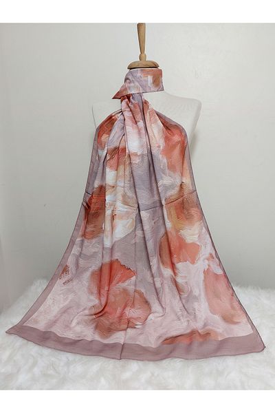 istanbul prensesleri Pattern Watercolor Crepe Cotton Shawl High Quality, Fine Texture Soft Chiffon
