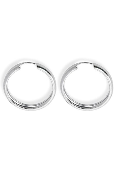 oya silver Enli Gümüş Halka Küpe – 6mm Kalınlık-3.7x3.7cm