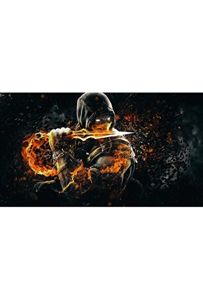 ve Tablou Canvas, Scorpion, Mortal Kombat, luptator erou 90 x 50 cm