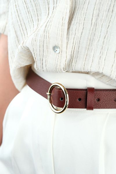 Jack Ferrero 100 cm Leather Belt with Women's Buckle