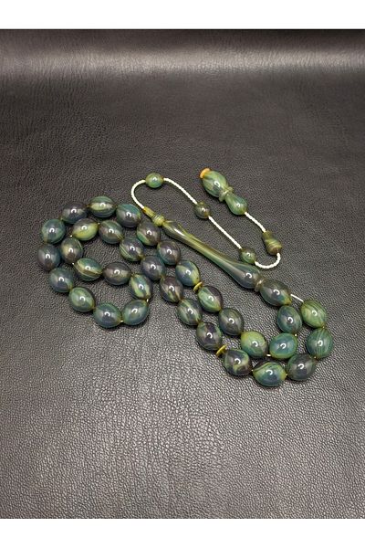 Han Ticarethane Mehmet Çerçi Master Handwork Green Color Kadim Katalin Rosary