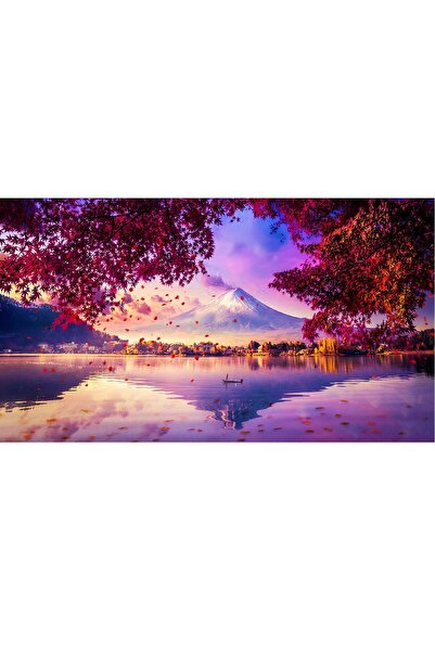 ve Tablou Canvas, Peisaj, Japonia, Apus, 90 x 50 cm, Multicolor