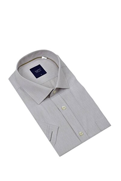 KAMER Чоловіча класична сорочка в смужку з короткими рукавами 9493 BGL-ST04580