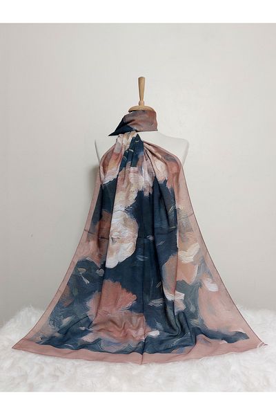 istanbul prensesleri Pattern Watercolor Crepe Cotton Shawl High Quality, Fine Texture Soft Chiffon