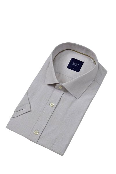 KAMER Men's Classic Striped Short Sleeve Shirt 9493 Bgl-St04580
