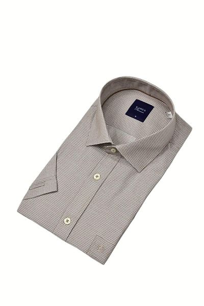 KAMER Men's Classic Piti Square Short Sleeve Shirt 9399 Bgl-St04577