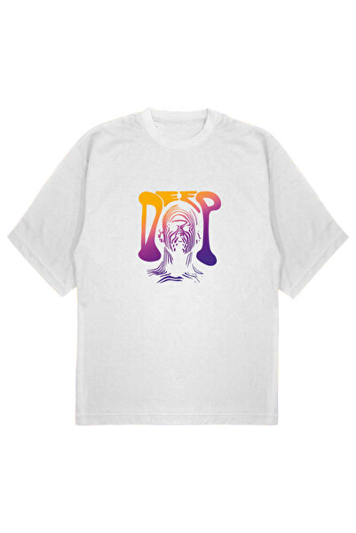 SVART WEAR Tricou unisex DEEP tricou cu imprimeu supradimensionat