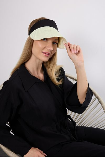 Moda Days Women's Foldable Wide Brim Straw Visor Beach Hat