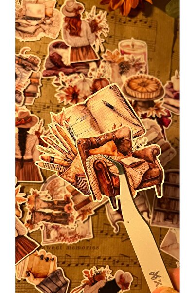 NONA Sonbahar Temalı Sticker Seti / Bullet Journal / Scrapbooking