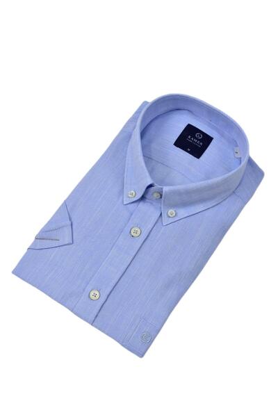 KAMER Чоловіча класична сорочка з коротким рукавом з бавовни 9415 BGL-ST04581