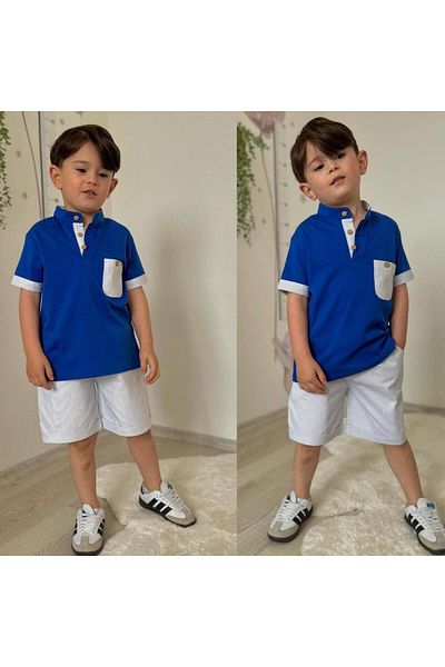 KOKOŞ BEBEK Set pantaloni scurți cu model de dungi