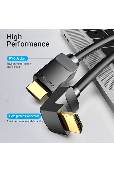 Vention HDMI Right Angle Cable 90 Degree 2M Black