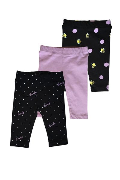 Divonette Baby Lycra Patterned 3-Piece Tights Set - Baby Clothing