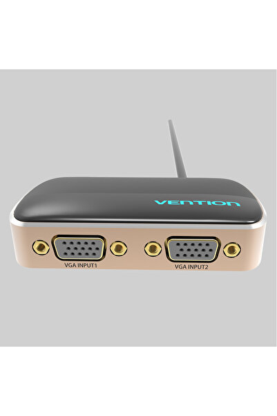 Vention محول VGA 2 في 1 مخرج 1 متر نوع معدني أسود