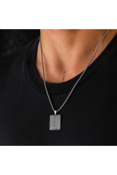 shop Ayetel Kursi Muskalık Ve Çevşen 925 Ayar Gümüş Erkek Kolye