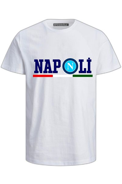 Efendioğlu Design Ssc Napoli Printed Men's Regular Cotton T-Shirt