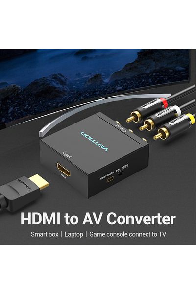 Vention HDMI to RCA Converter Black Metal Type