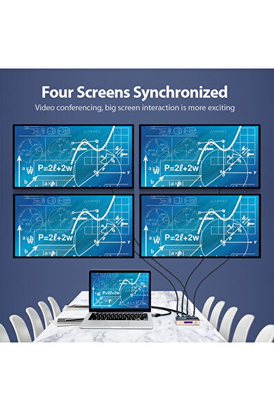 Vention موزع HDMI 1 في 4 مخرجات أسود