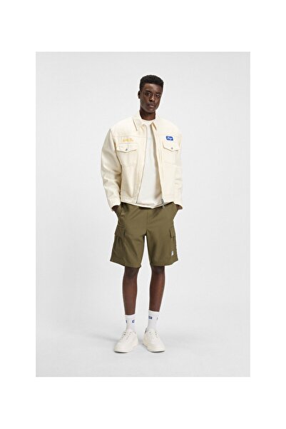 HUGO Kordonlu ve logo yamalı, yapılandırılmış pamuklu şort