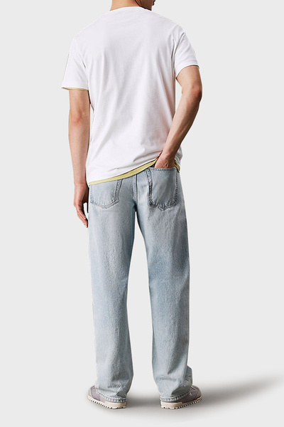 Calvin Klein Pamuklu Regular Fit Bisiklet Yaka Logolu T Shirt J30J325649YAF Erkek T SHİRT J30J325649