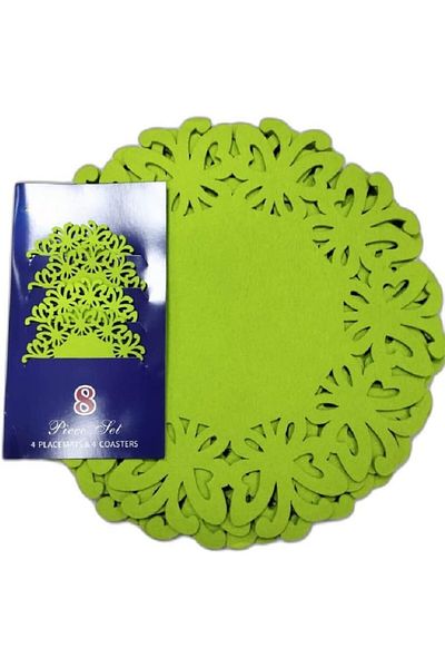 Generic Party Magic Placemats Set 8pc, Green