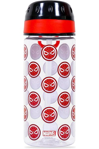 Generic Marvel Spider-Man Tritan Water Bottle w/Carry handle - Black Red(420ml)