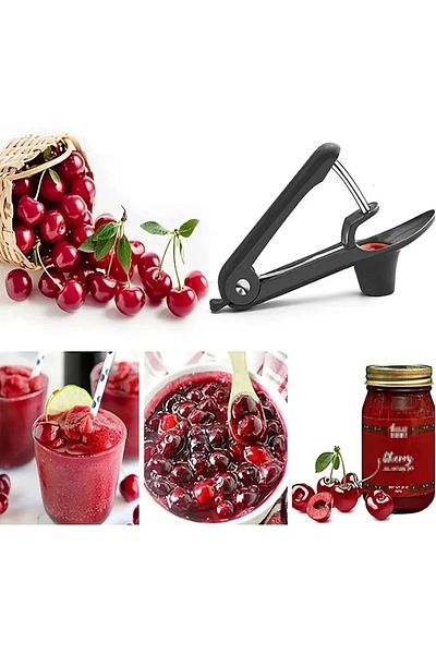Generic Cherry Pitter, Hand-held Push Design, with Lock Design, Fruit Pit Remover for Cherry Jam, for Cherr