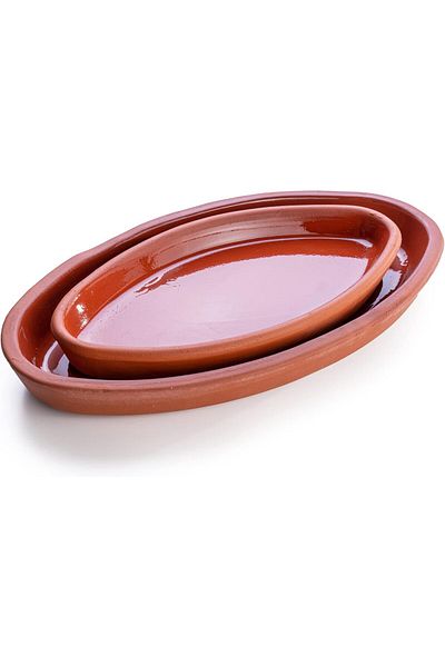 Generic Luksyol Oval Pots For Cooking, Pan for Mexican Indian Korean Dishes, Handmade Cookware, Clay Pot Fo