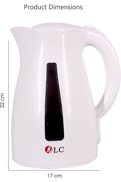 Generic D LC Glass Kettle 2200W with 360 Degree Rotatory Base, 1.8 Liter with LED Light, Borosilicate Glass