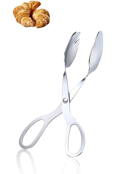 Generic Sweet seven® Stainless Tongs Set - Serving Tongs for Kitchen, Cake, Bread, Catering, Parties, BBQ,