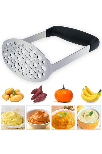Generic Solaticdo Potato Masher, Heavy Duty Stainless Steel Avocado Masher Versatile Food Masher for Vegeta