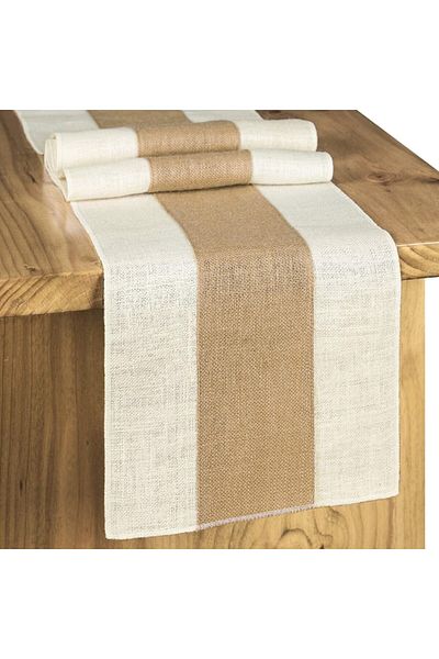 Generic SZYYQ Burlap Table Runner, Rustic Table Runner, Farmhouse Table Decor, Macrame Table Runner, Jute W