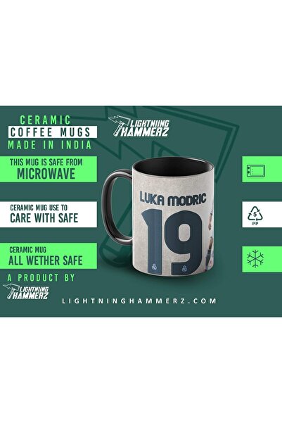 Be Care Lightning Hammers Luka Modric Printed Coffee Mug | Real Madrid | Football Mugs for Friends | 330 ml
