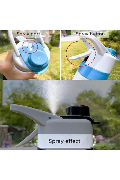 Generic Joyzzz Spray Water Bottle, 650ml Mist Spray Water Bottle, Leak Proof Gym Bottle, Sport Water Bottle