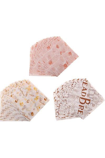 Generic MAKINGTEC Paper Food Wrapping Food Grade Deli Taco Sandwich Burger Paper Disposable 3 Patterns Food