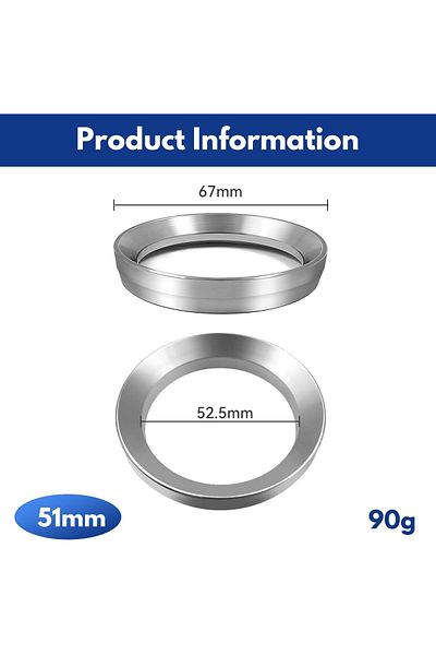 Generic Proxima Direct 51MM Espresso Dosing Funnel, Stainless Steel Coffee Dosing Ring with Magnetic Compat